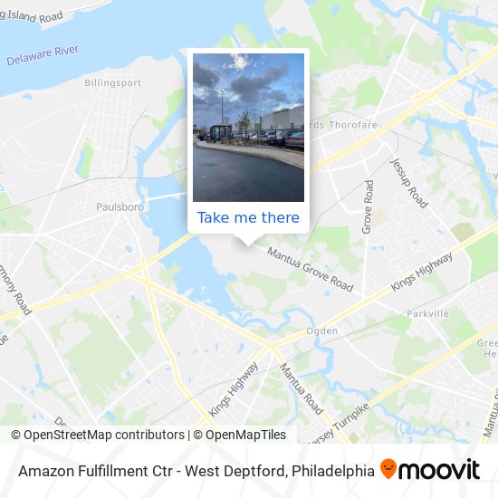 Amazon Fulfillment Ctr - West Deptford map