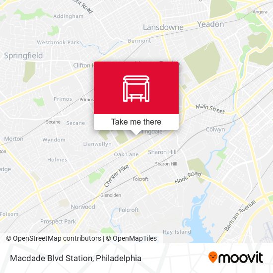 Macdade Blvd Station map
