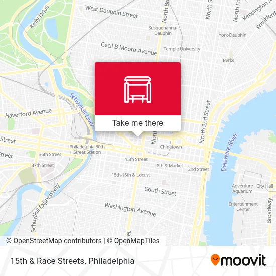 15th & Race Streets map
