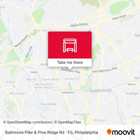 Baltimore Pike & Pine Ridge Rd - FS map