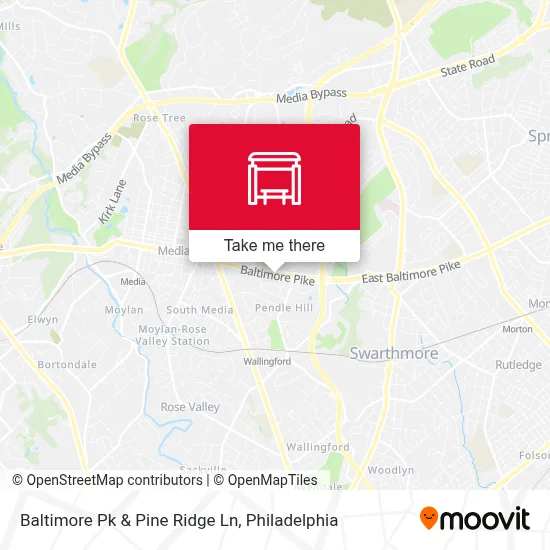 Baltimore Pk & Pine Ridge Ln map