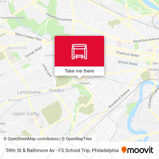 59th St & Baltimore Av - FS School Trip map
