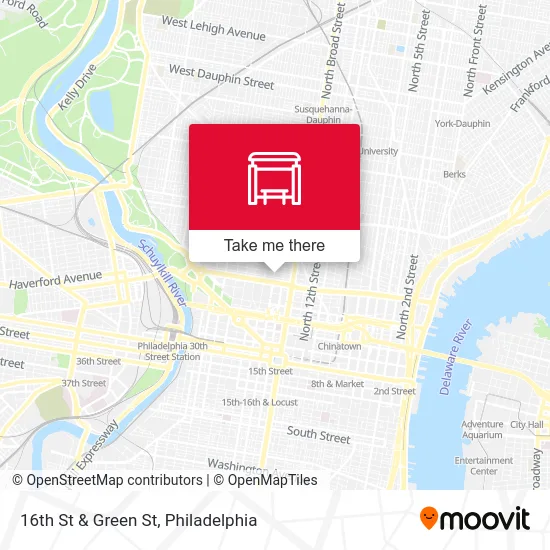 16th St & Green St map