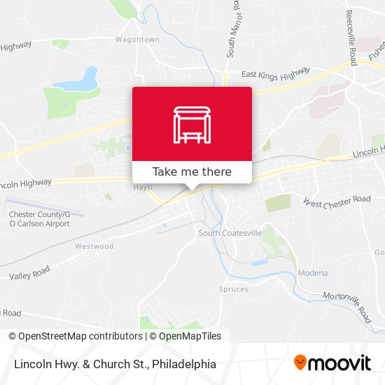 Lincoln Hwy. & Church St. map