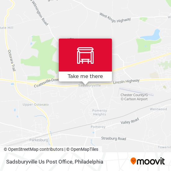 Sadsburyville Us Post Office map