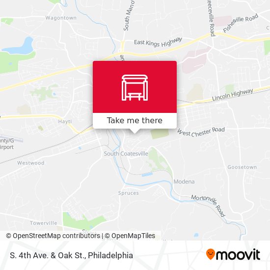 S. 4th Ave. & Oak St. map