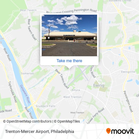 Trenton-Mercer Airport map