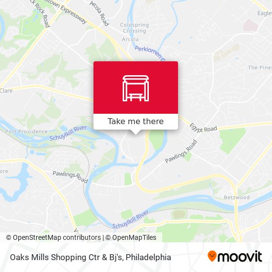 Mapa de Oaks Mills Shopping Ctr & Bj's