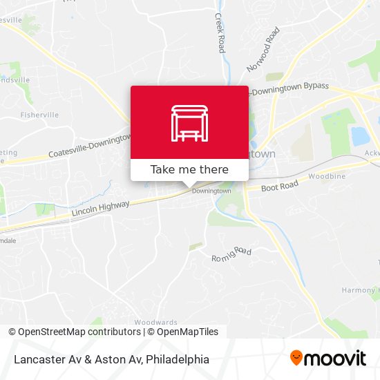 Lancaster Av & Aston Av map