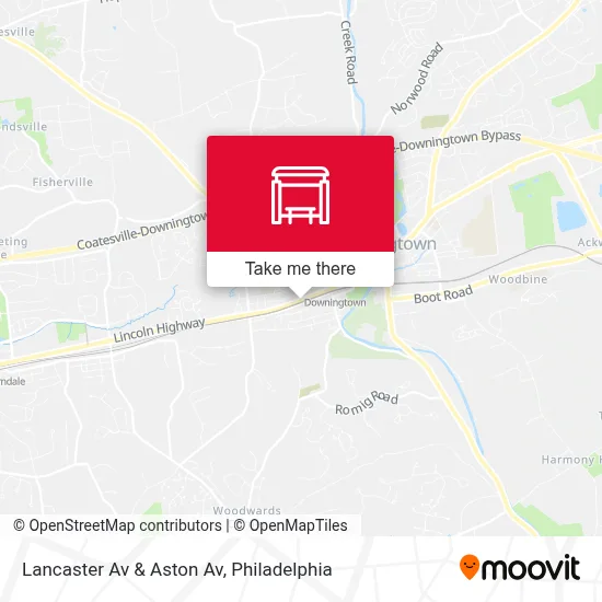 Lancaster Av & Aston Av map