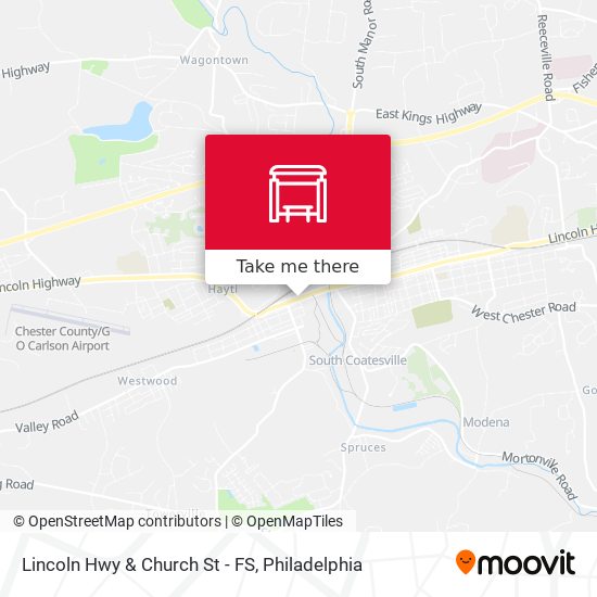 Mapa de Lincoln Hwy & Church St - FS