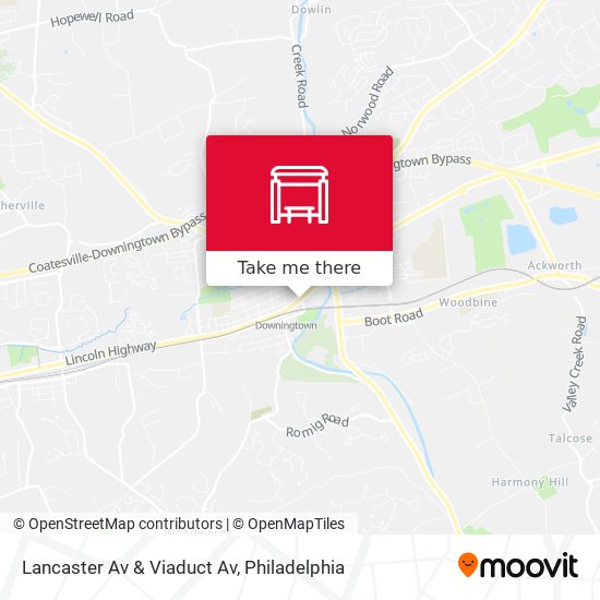 Lancaster Av & Viaduct Av map