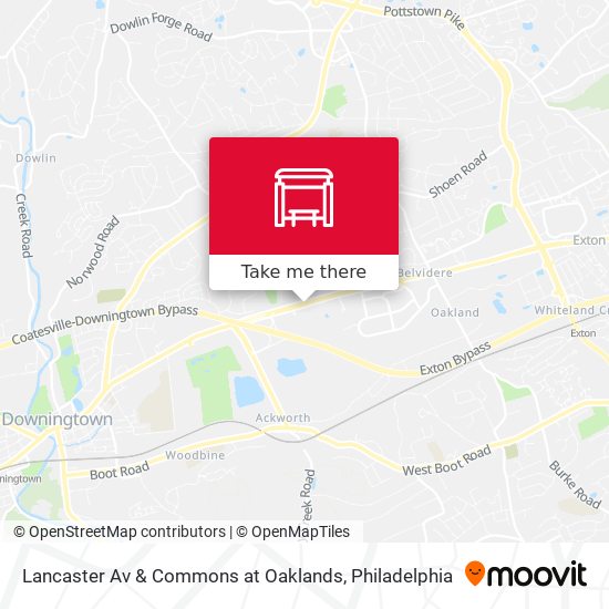 Lancaster Av & Commons at Oaklands map