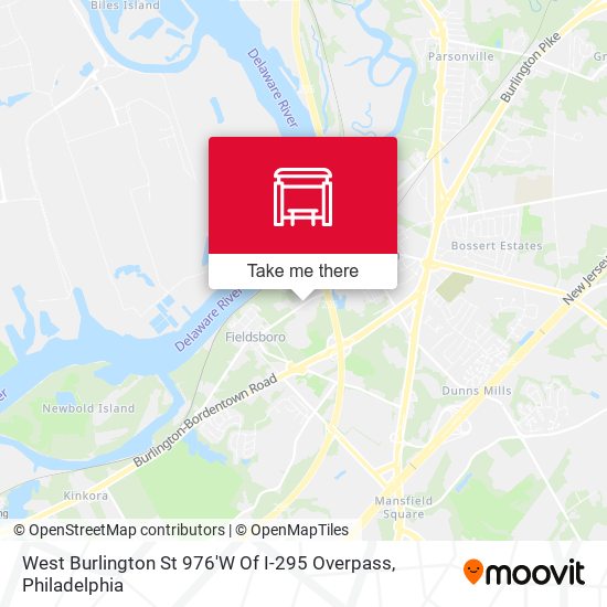 West Burlington St 976'W Of I-295 Overpass map