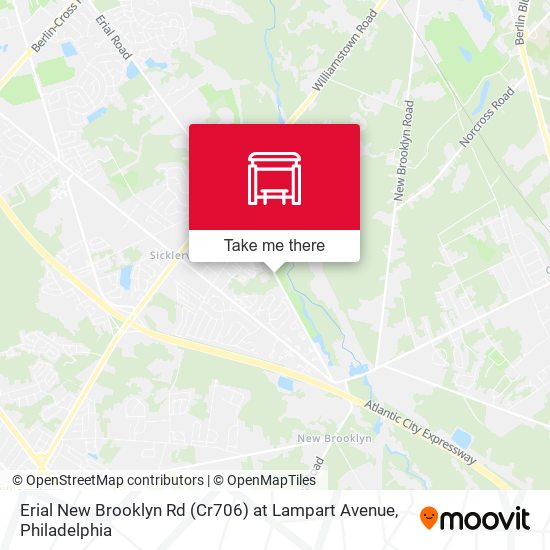 Mapa de Erial New Brooklyn Rd (Cr706) at Lampart Avenue