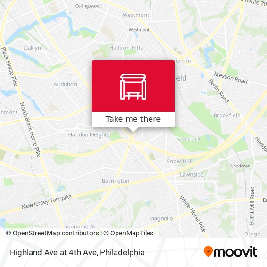 Highland Ave at 4th Ave map