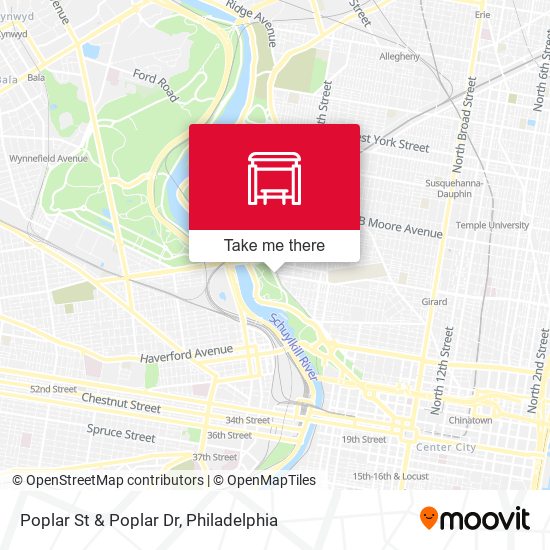 Poplar St & Poplar Dr map