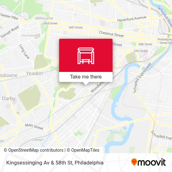 Kingsessinging Av & 58th St map