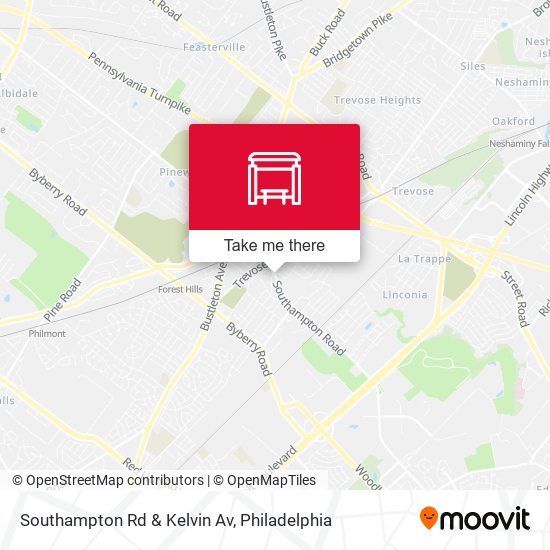 Southampton Rd & Kelvin Av map