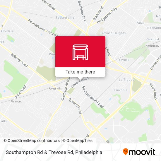 Mapa de Southampton Rd & Trevose Rd