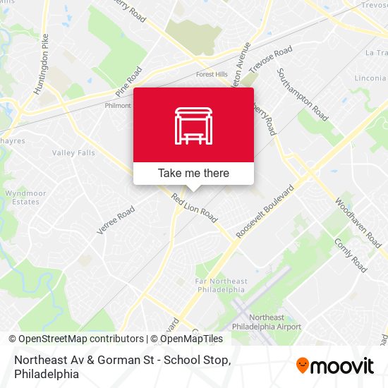 Mapa de Northeast Av & Gorman St - School Stop