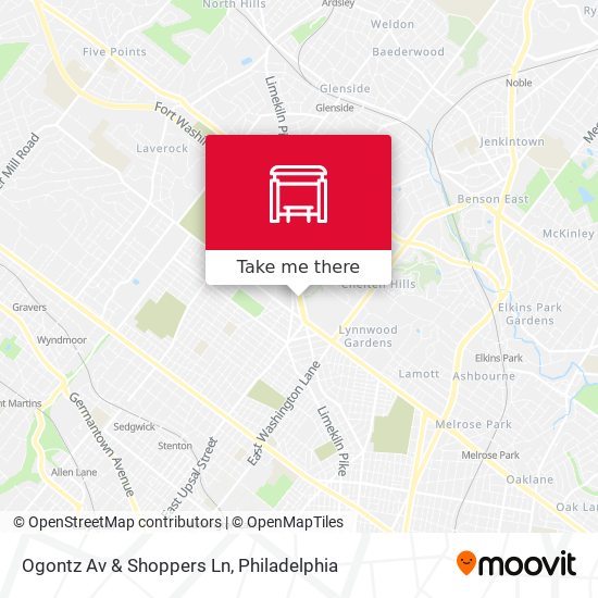 Ogontz Av & Shoppers Ln map