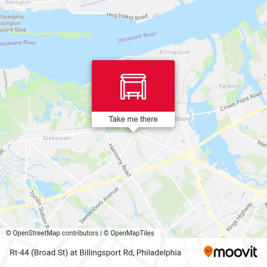 Rt-44 (Broad St) at Billingsport Rd map