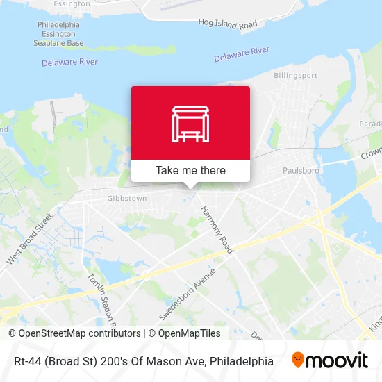 Rt-44 (Broad St) 200's Of Mason Ave map