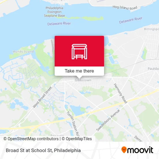 Broad St at School St map