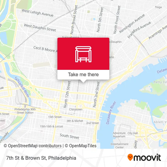 7th St & Brown St map