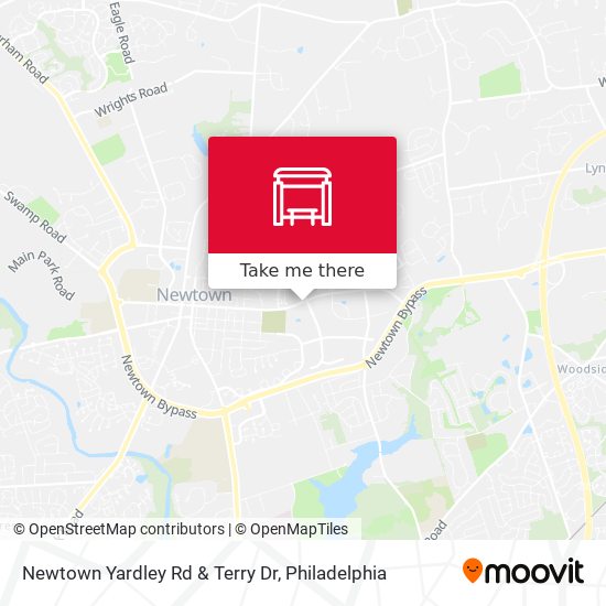 Mapa de Newtown Yardley Rd & Terry Dr