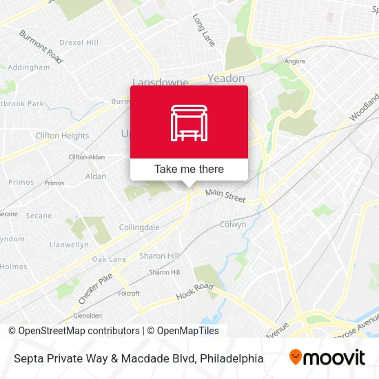 Septa Private Way & Macdade Blvd map