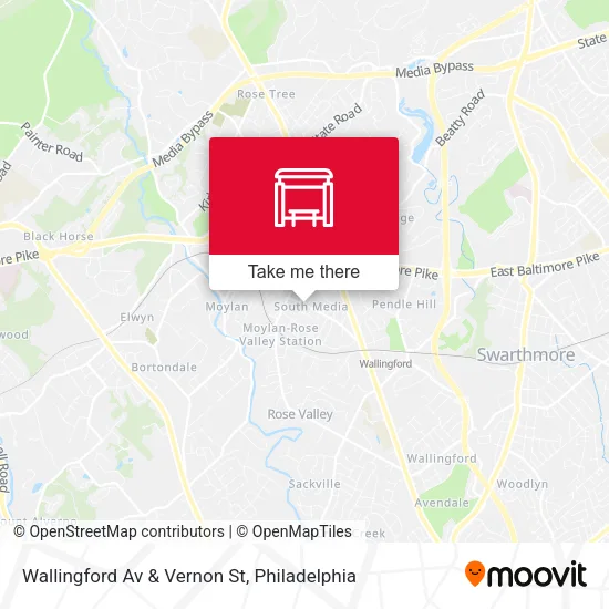 Wallingford Av & Vernon St map