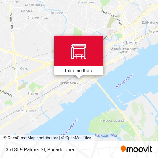 3rd St & Palmer St map