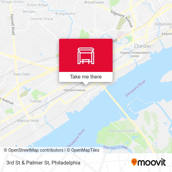 3rd St & Palmer St map