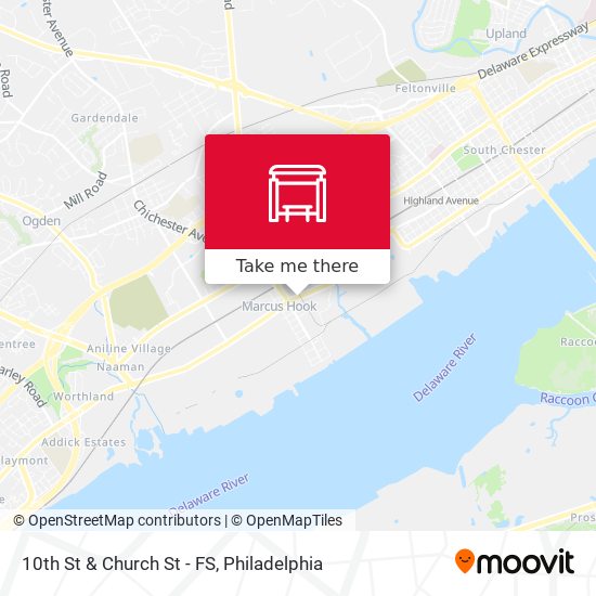 Mapa de 10th St & Church St - FS