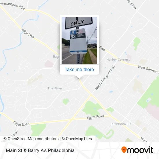 Main St & Barry Av map