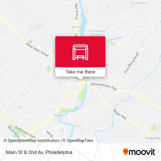 Main St & 2nd Av map