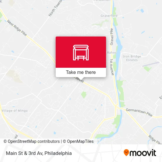 Main St & 3rd Av map