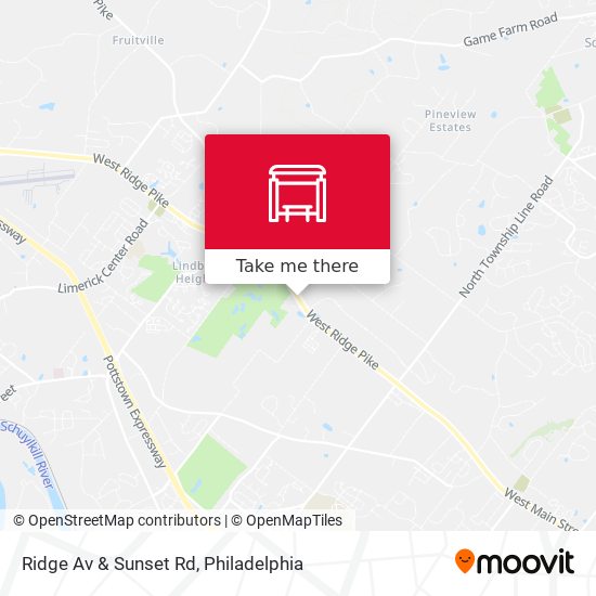 Ridge Av & Sunset Rd map