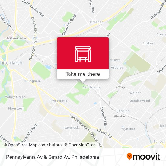 Mapa de Pennsylvania Av & Girard Av