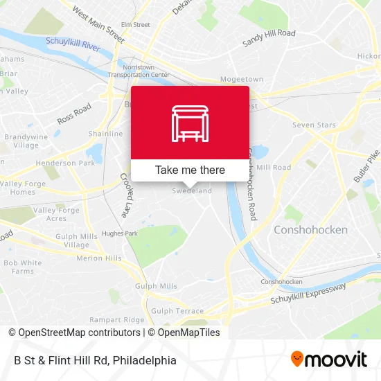 B St & Flint Hill Rd map