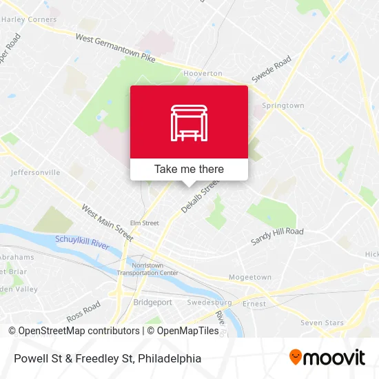 Powell St & Freedley St map