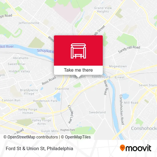 Ford St & Union St map