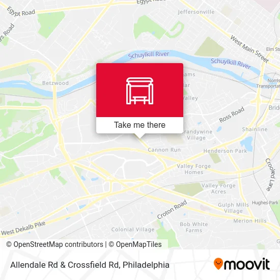 Allendale Rd & Crossfield Rd map