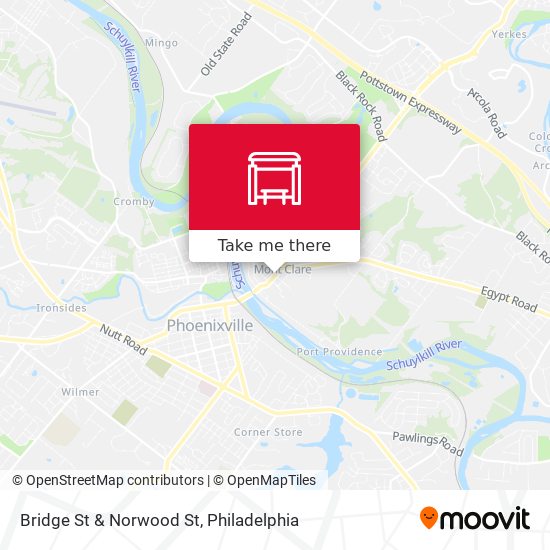 Bridge St & Norwood St map