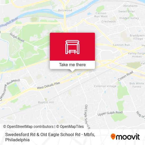 Swedesford Rd & Old Eagle School Rd - Mbfs map