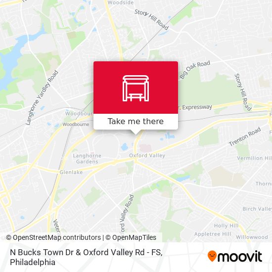 N Bucks Town Dr & Oxford Valley Rd - FS map