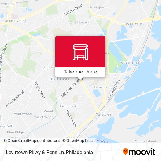 Levittown Pkwy & Penn Ln map