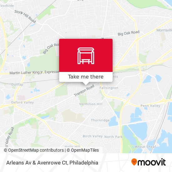 Arleans Av & Avenrowe Ct map